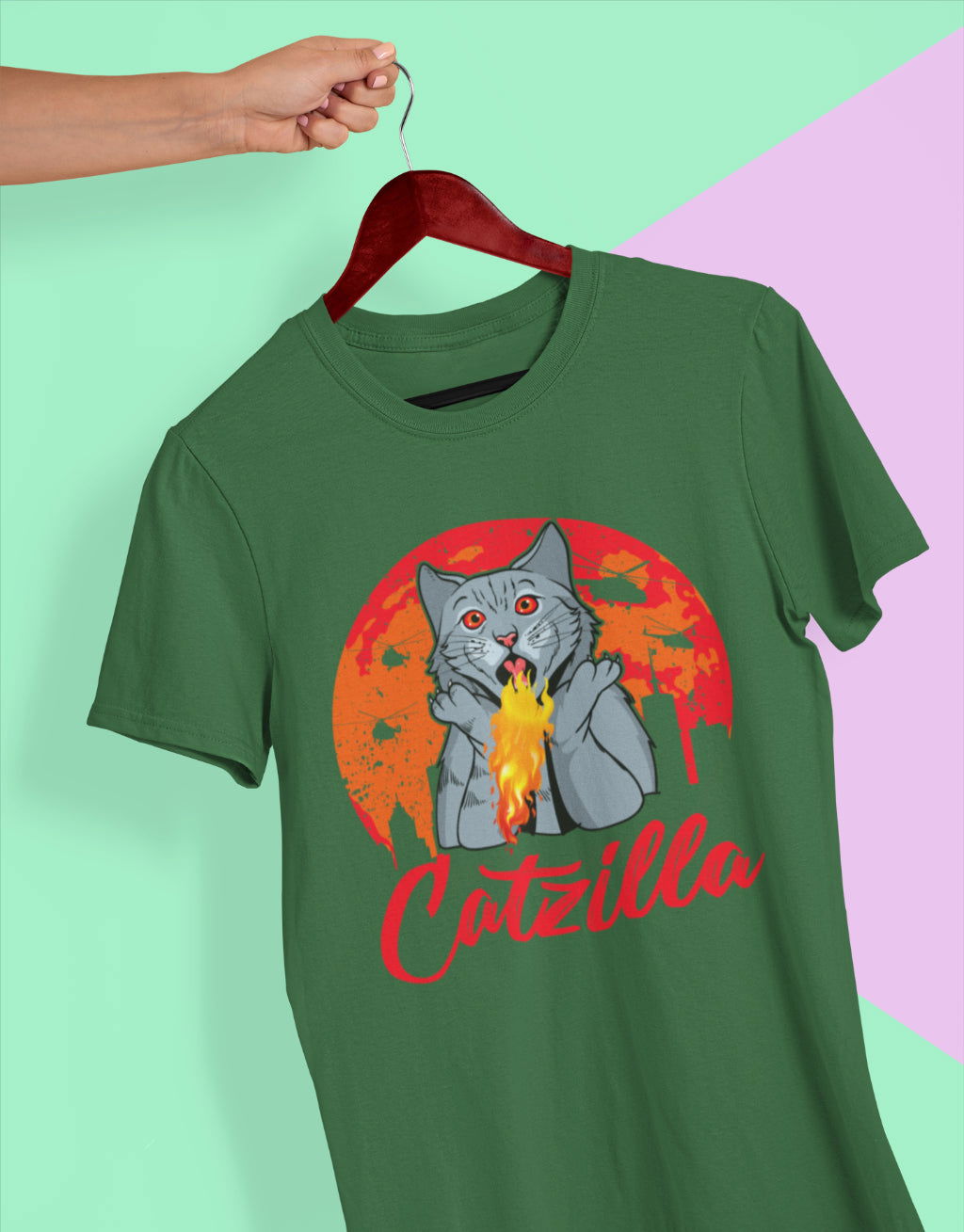 Catzilla Unisex T-shirt - Tonyshop - Catzilla Unisex T-shirt