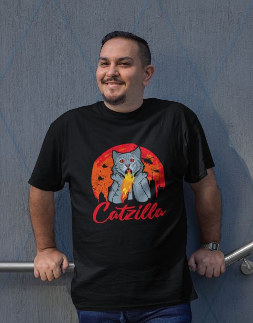 Catzilla Unisex T-shirt - Tonyshop - Catzilla Unisex T-shirt