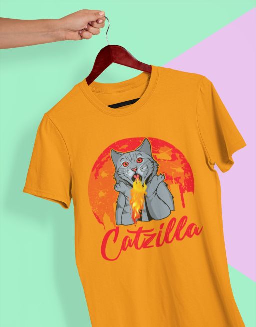 Catzilla Unisex T-shirt - Tonyshop - Catzilla Unisex T-shirt