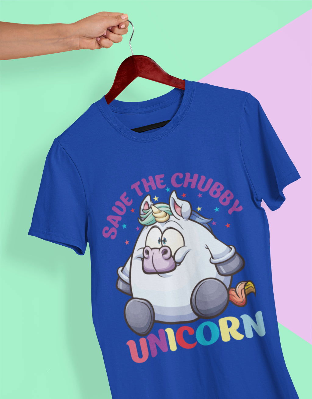 Chubby Einhorn Unisex T-shirt - Tonyshop - Chubby Einhorn Unisex T-shirt