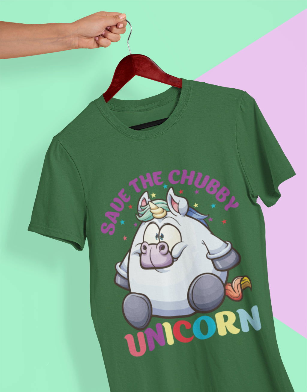 Chubby Einhorn Unisex T-shirt - Tonyshop - Chubby Einhorn Unisex T-shirt