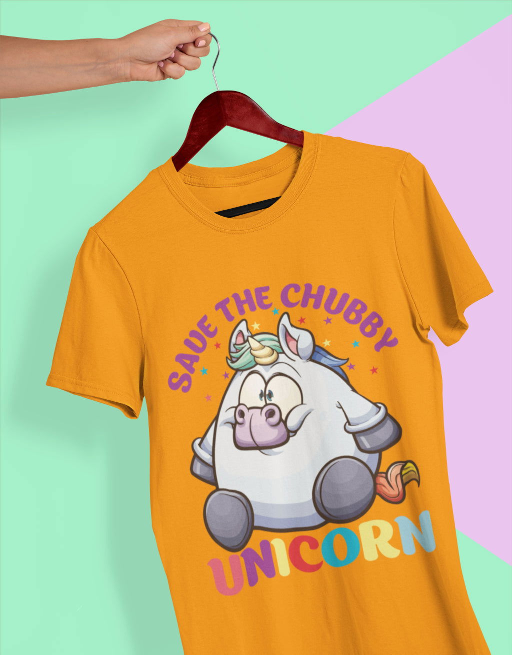 Chubby Einhorn Unisex T-shirt - Tonyshop - Chubby Einhorn Unisex T-shirt