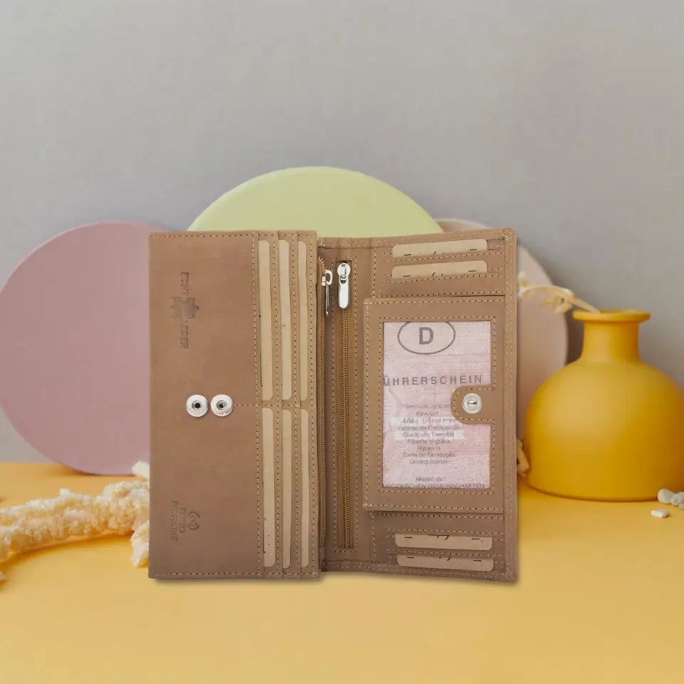 Damen Geldbörse mit personalisierbaren Geburtsblumen - Tonyshop - Damen Geldbörse mit personalisierbaren Geburtsblumen