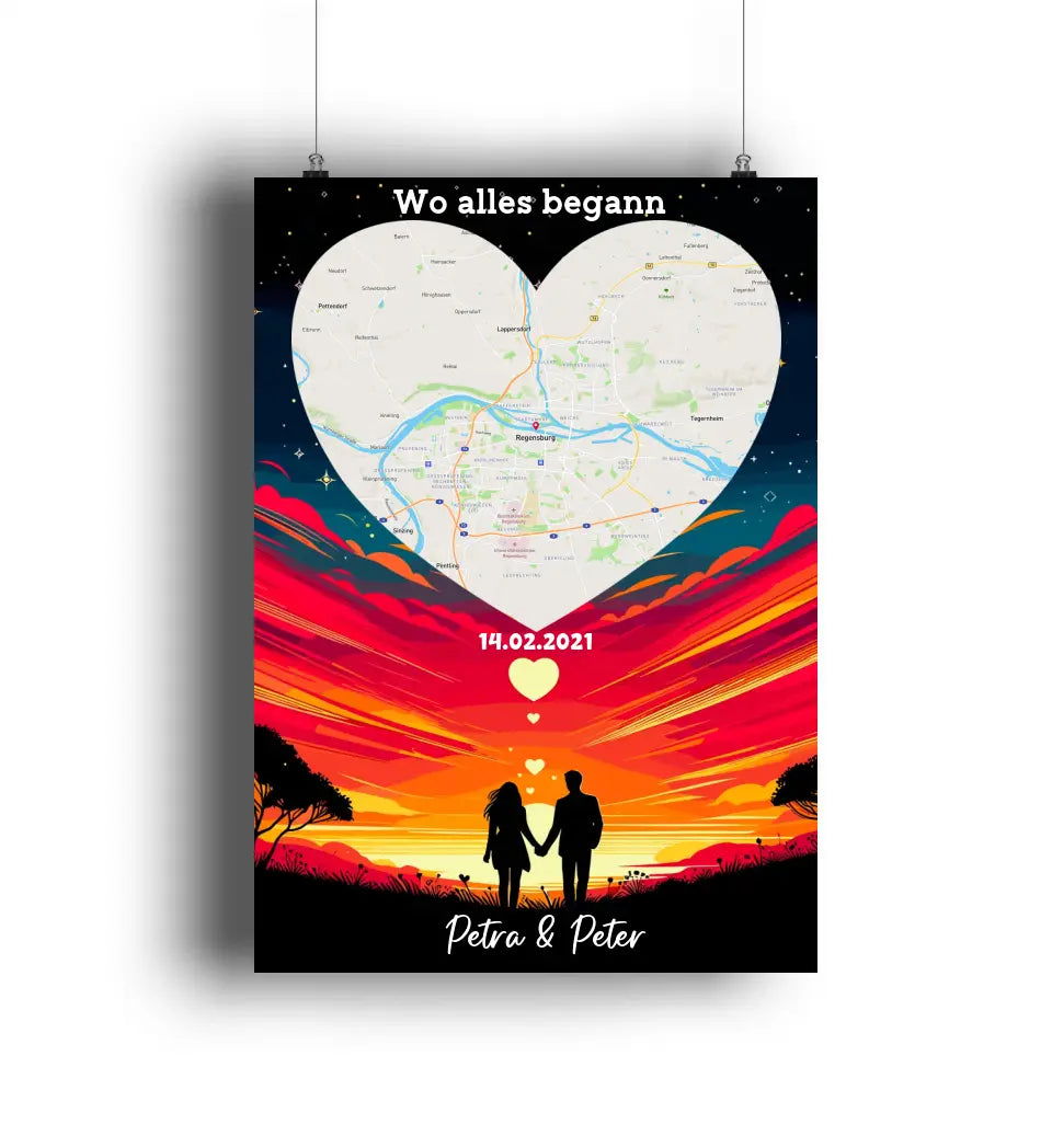 Deine Liebes-Karte ,,Wo alles begann" - Tonyshop - Deine Liebes-Karte ,,Wo alles begann"