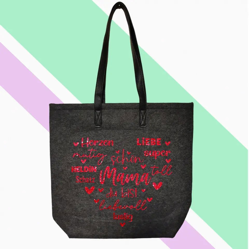 Filztasche voller Liebe: Wähle dein Muttertagsmotiv - Tonyshop - Filztasche voller Liebe: Wähle dein Muttertagsmotiv