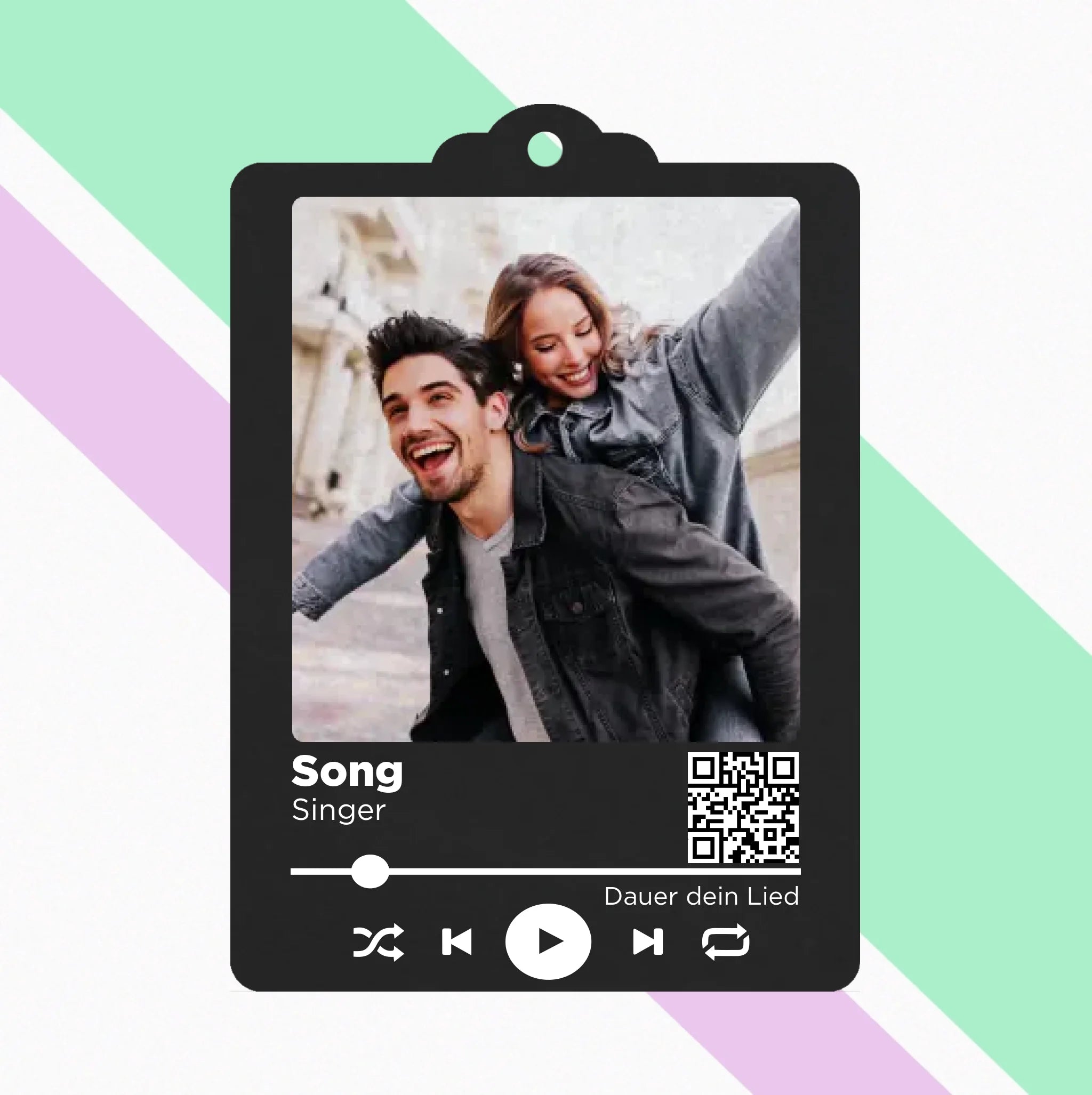 Personalisiertes Auto-Lufterfrischer mit Spotify Song & QR-Code