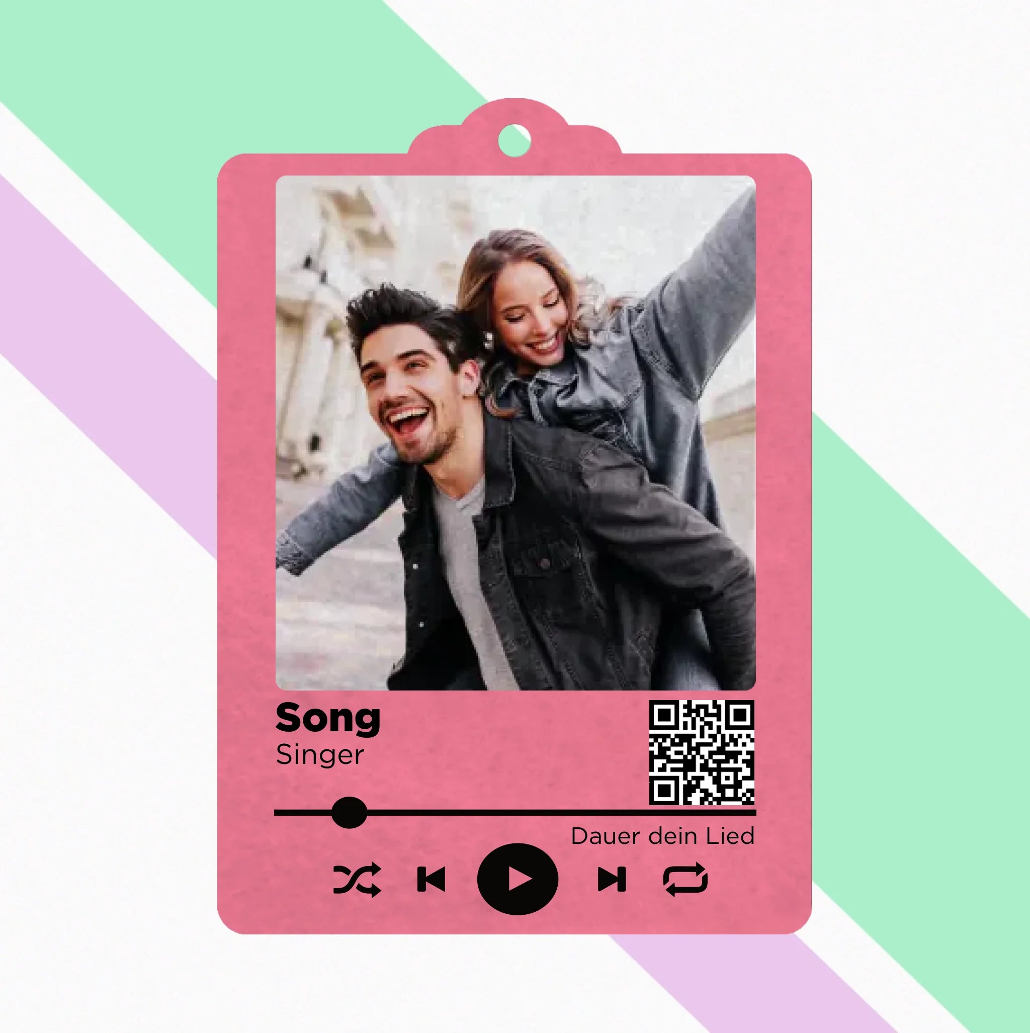 Personalisiertes Auto-Lufterfrischer mit Spotify Song & QR-Code