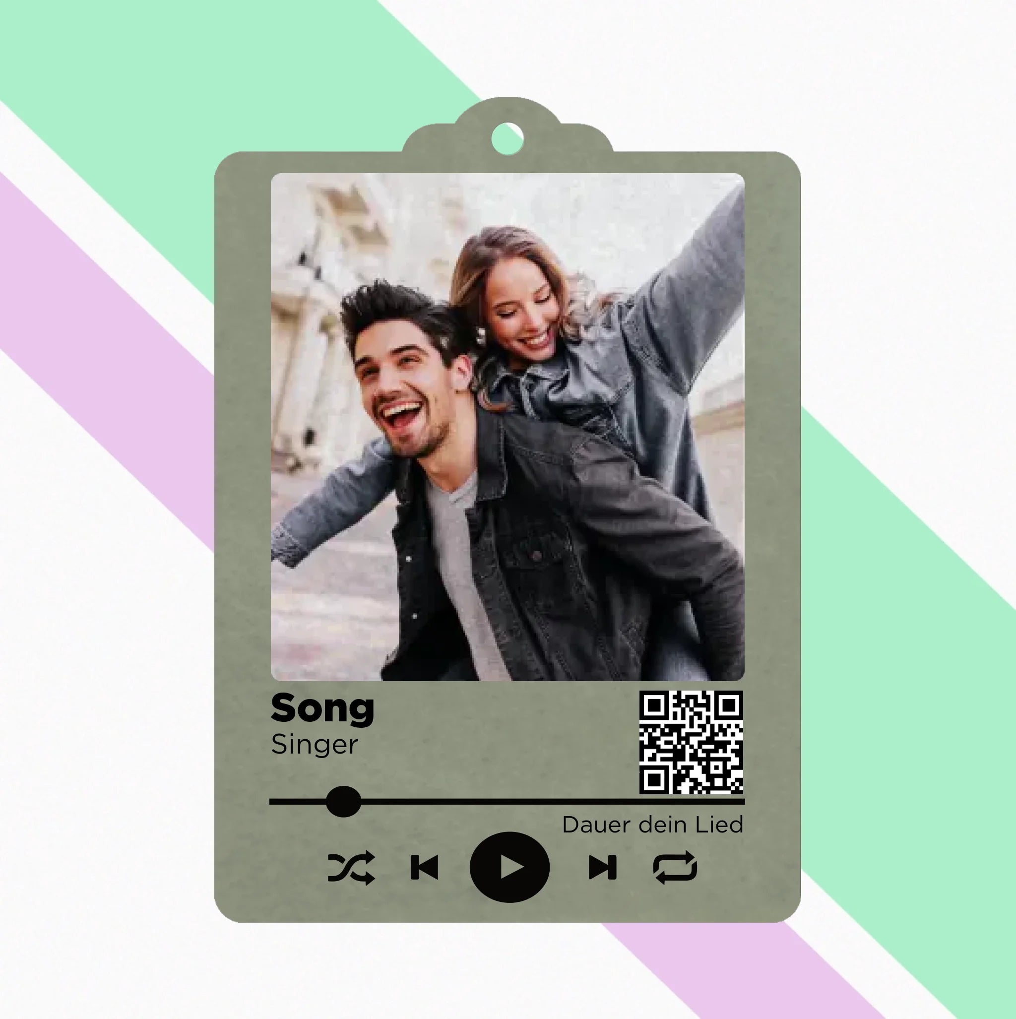 Personalisiertes Auto-Lufterfrischer mit Spotify Song & QR-Code