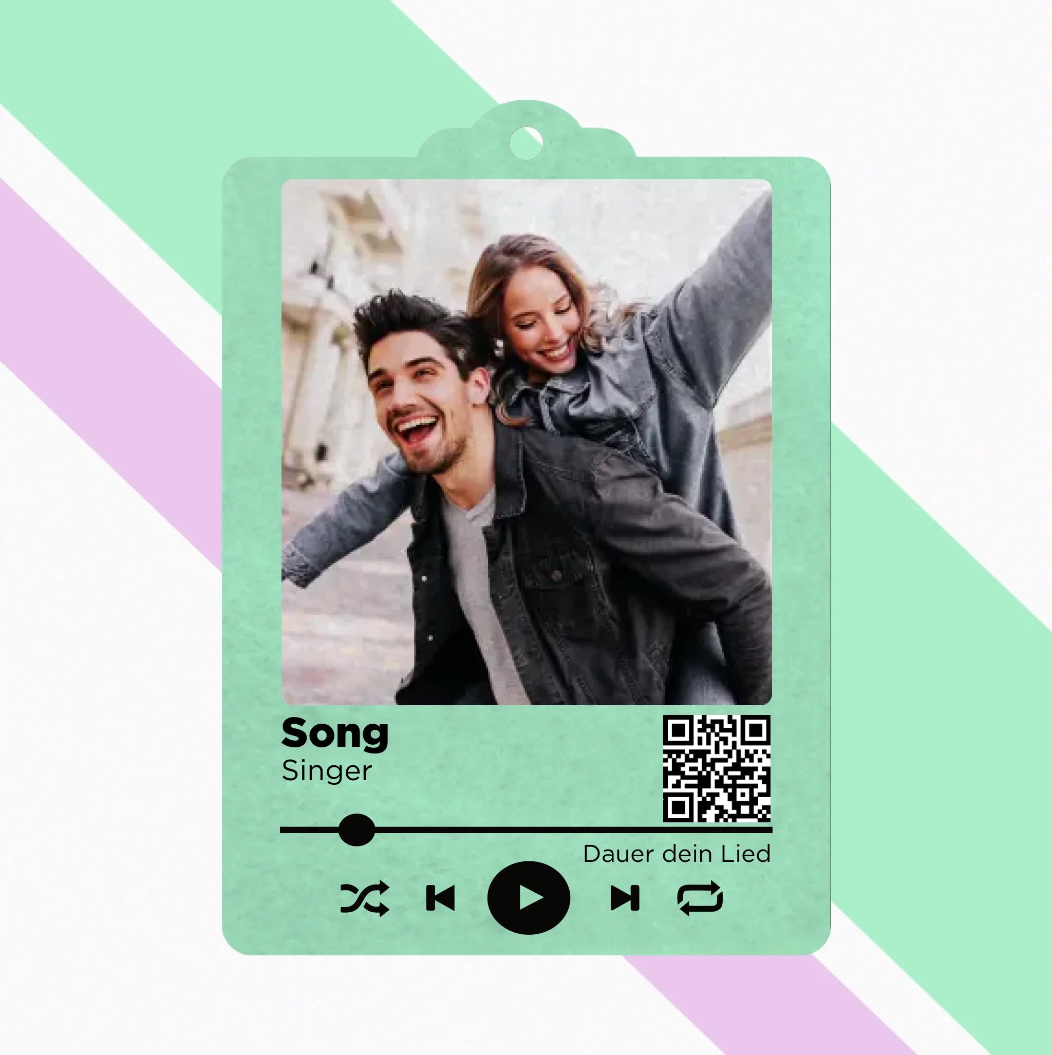 Personalisiertes Auto-Lufterfrischer mit Spotify Song & QR-Code