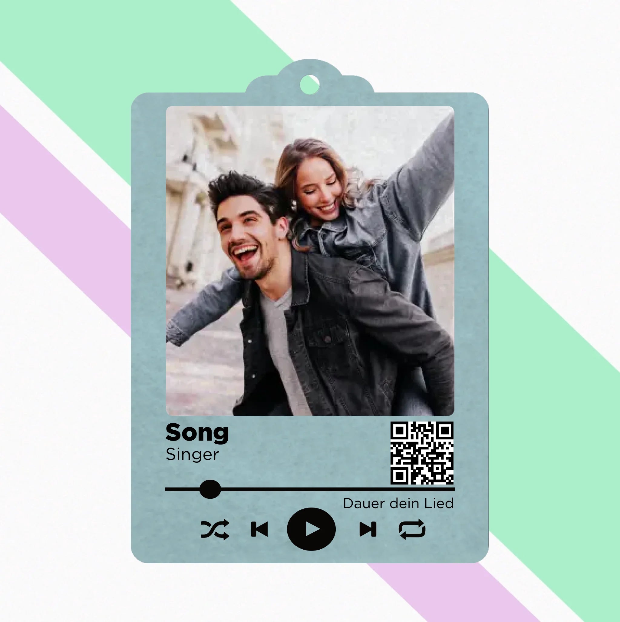 Personalisiertes Auto-Lufterfrischer mit Spotify Song & QR-Code