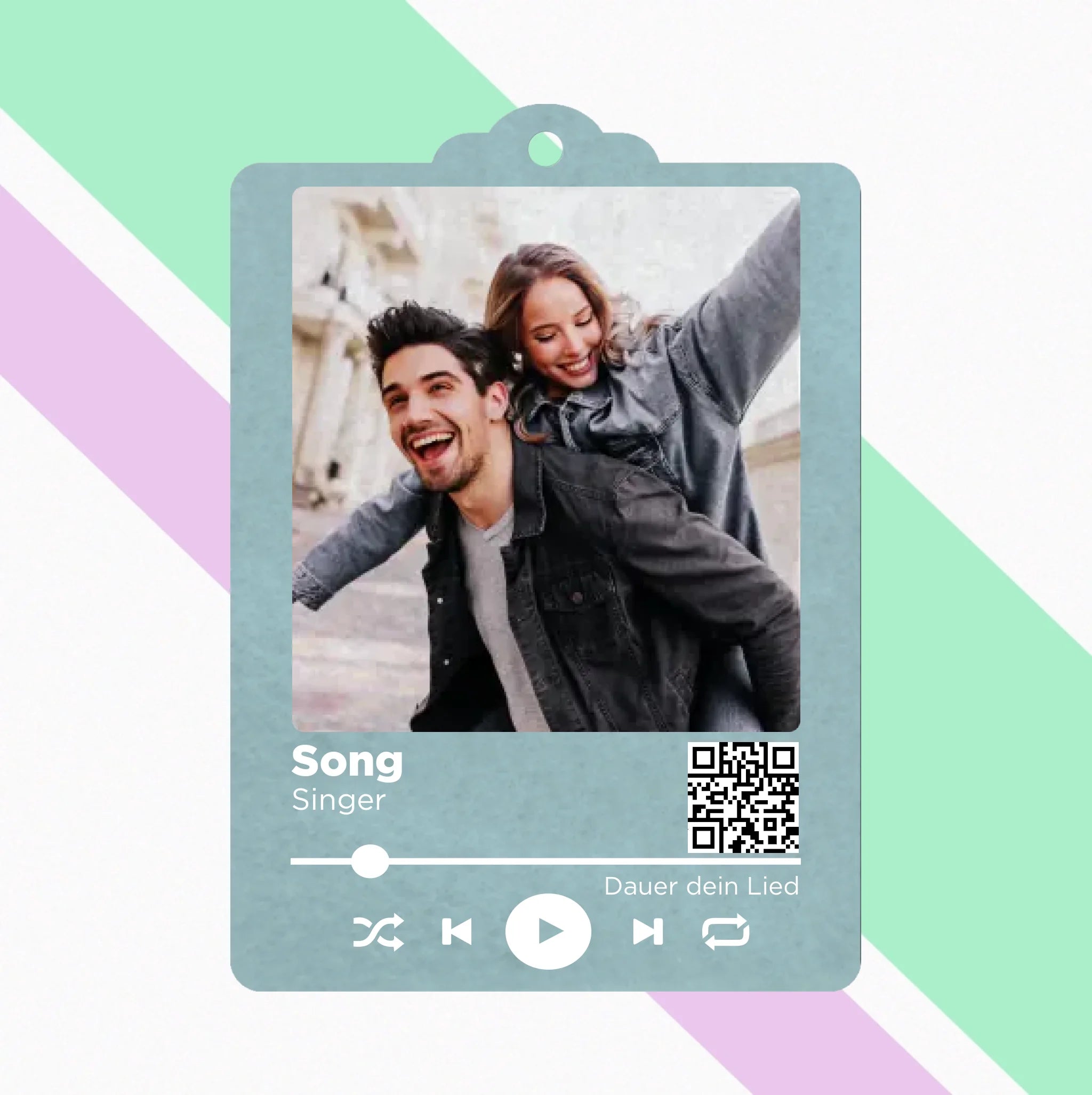 Personalisiertes Auto-Lufterfrischer mit Spotify Song & QR-Code