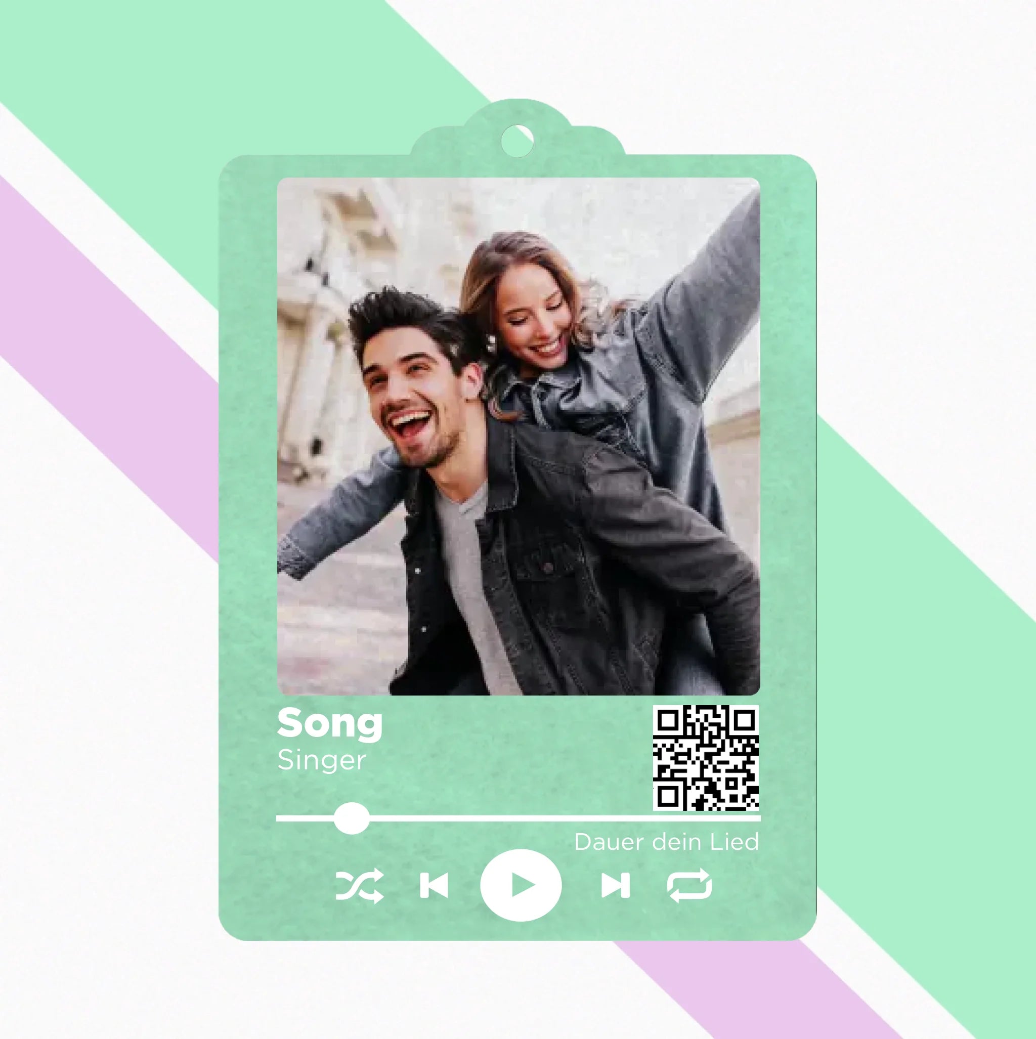 Personalisiertes Auto-Lufterfrischer mit Spotify Song & QR-Code