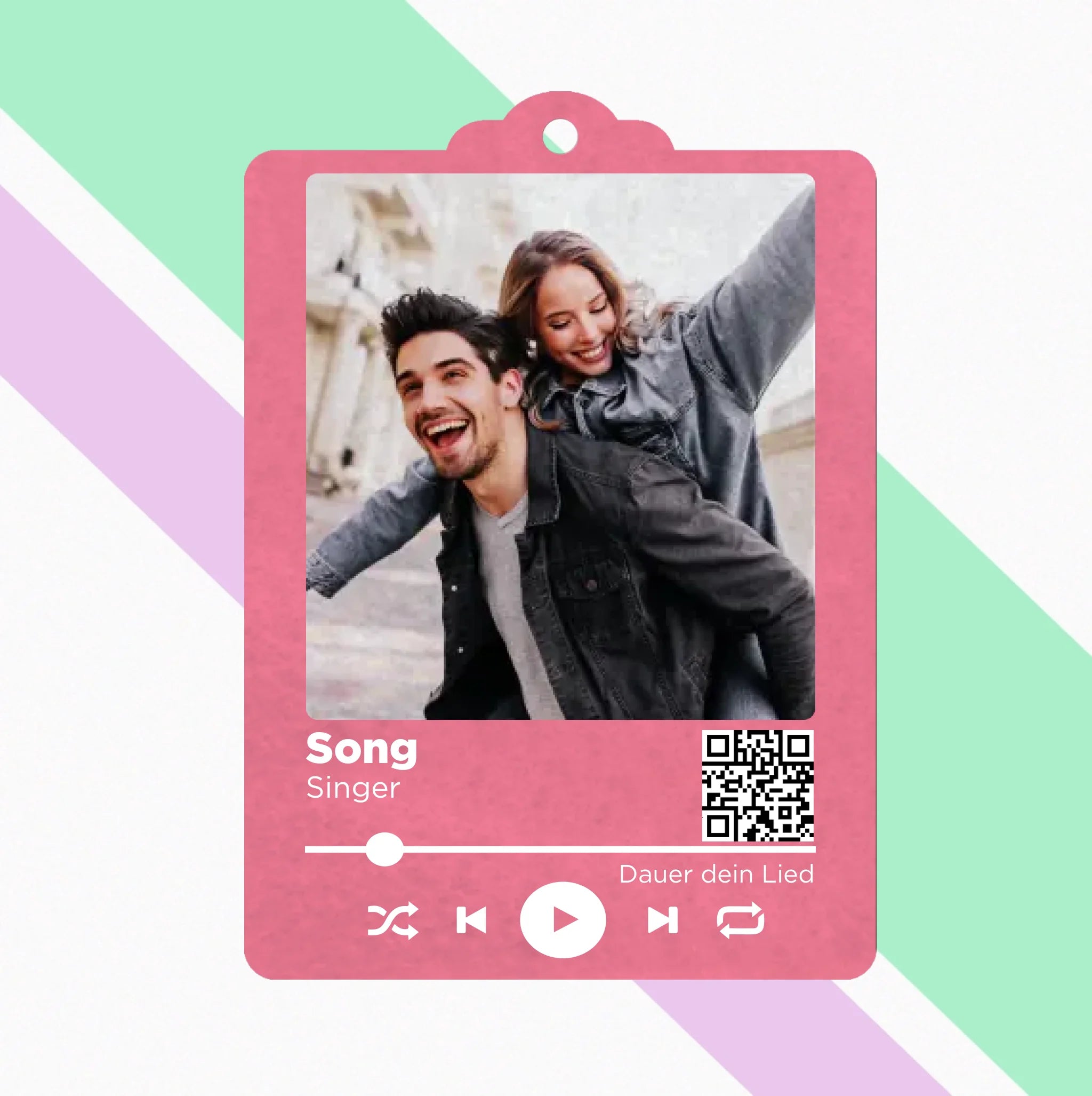 Personalisiertes Auto-Lufterfrischer mit Spotify Song & QR-Code