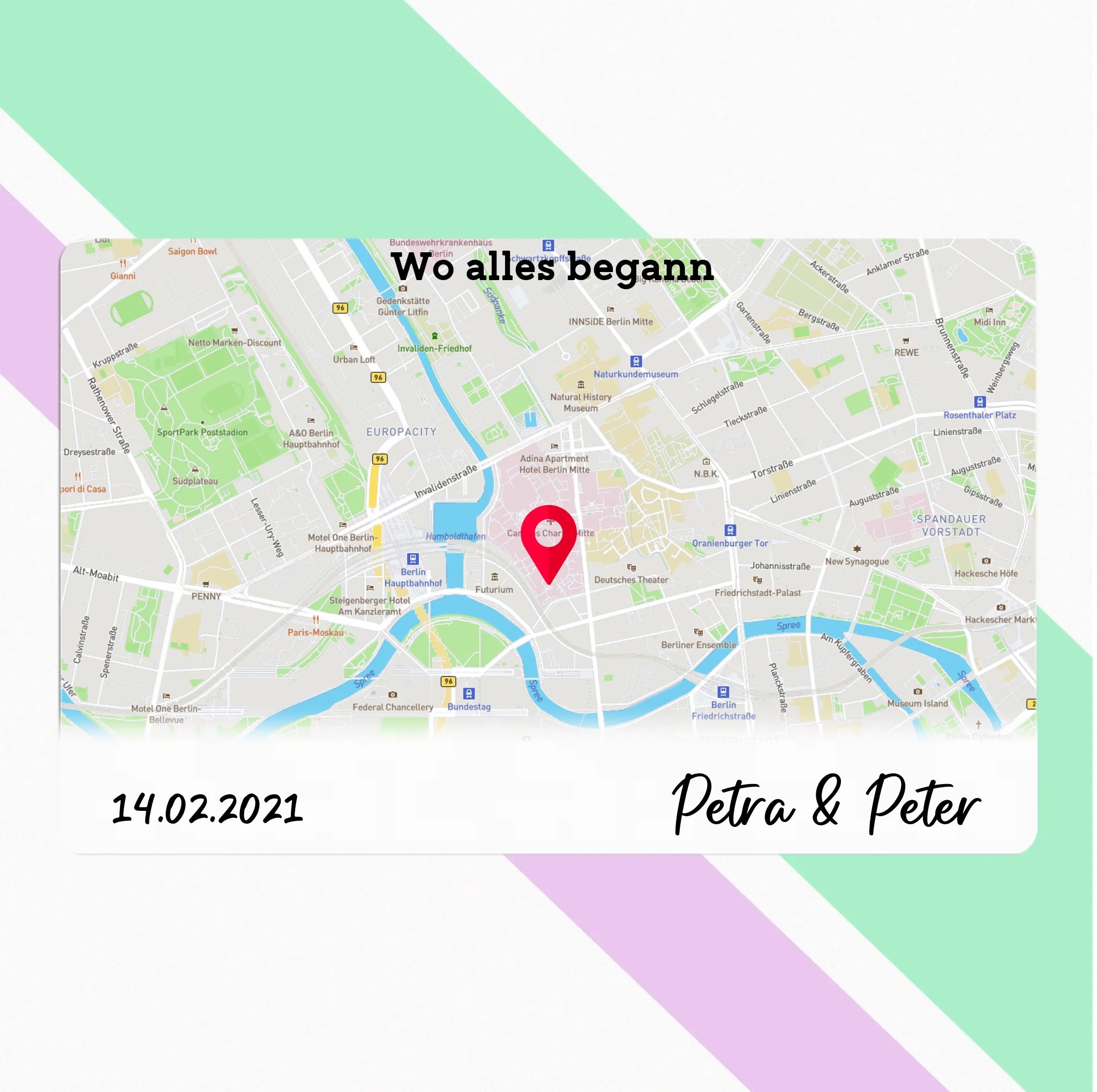 MomentKarte - Map mit Text