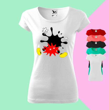 Bunte platschen T-Shirt für Damen - Tonyshop - Bunte platschen T-Shirt für Damen