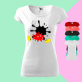 Bunte platschen T-Shirt für Damen - Tonyshop - Bunte platschen T-Shirt für Damen