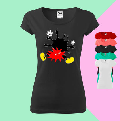 Bunte platschen T-Shirt für Damen - Tonyshop - Bunte platschen T-Shirt für Damen