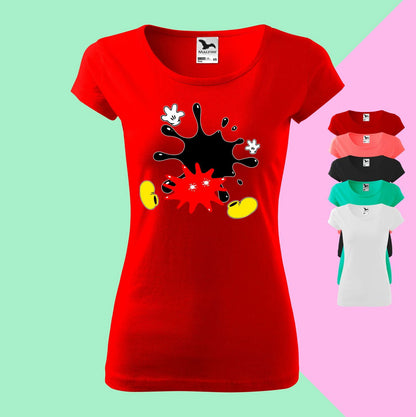 Bunte platschen T-Shirt für Damen - Tonyshop - Bunte platschen T-Shirt für Damen
