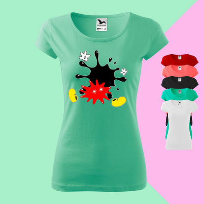Bunte platschen T-Shirt für Damen - Tonyshop - Bunte platschen T-Shirt für Damen