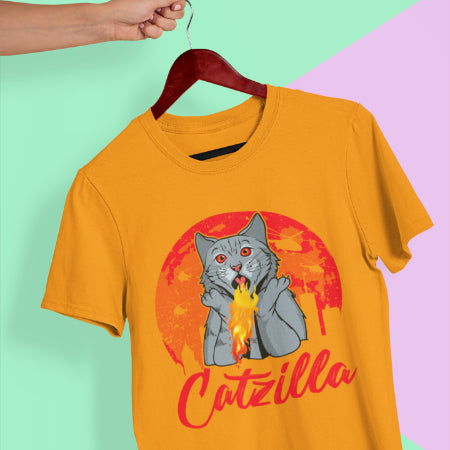 Catzilla Unisex T-shirt - Tonyshop - Catzilla Unisex T-shirt
