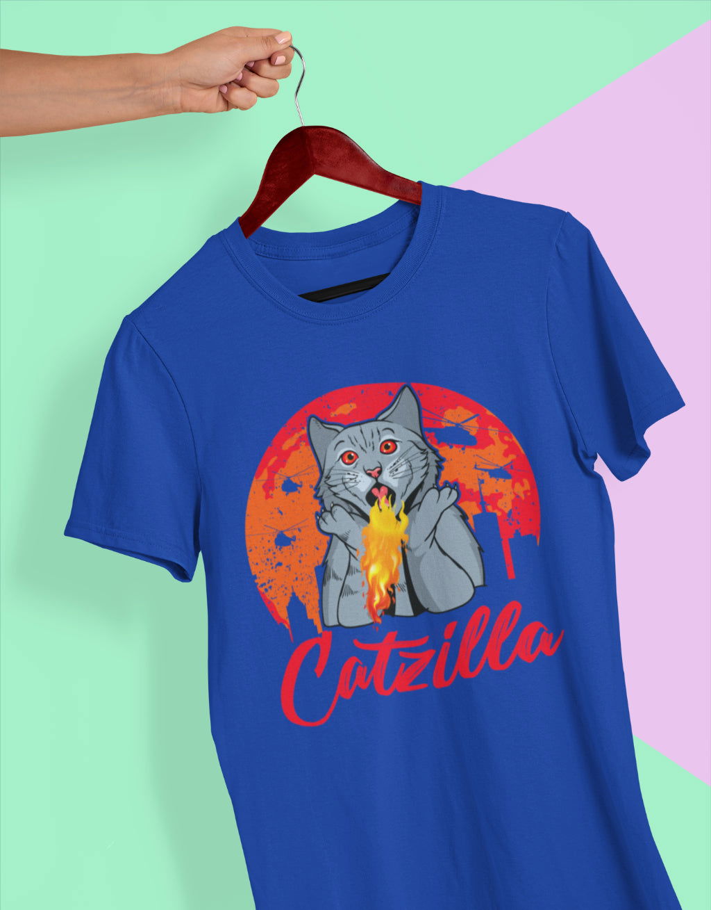 Catzilla Unisex T-shirt - Tonyshop - Catzilla Unisex T-shirt