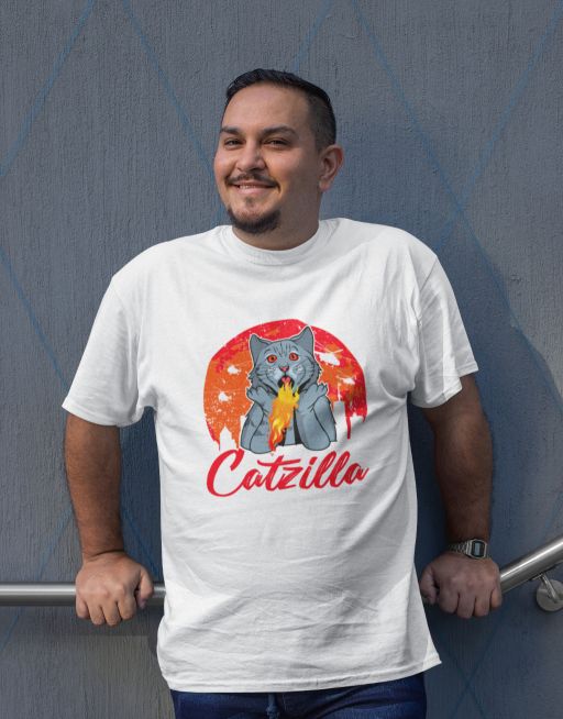 Catzilla Unisex T-shirt - Tonyshop - Catzilla Unisex T-shirt
