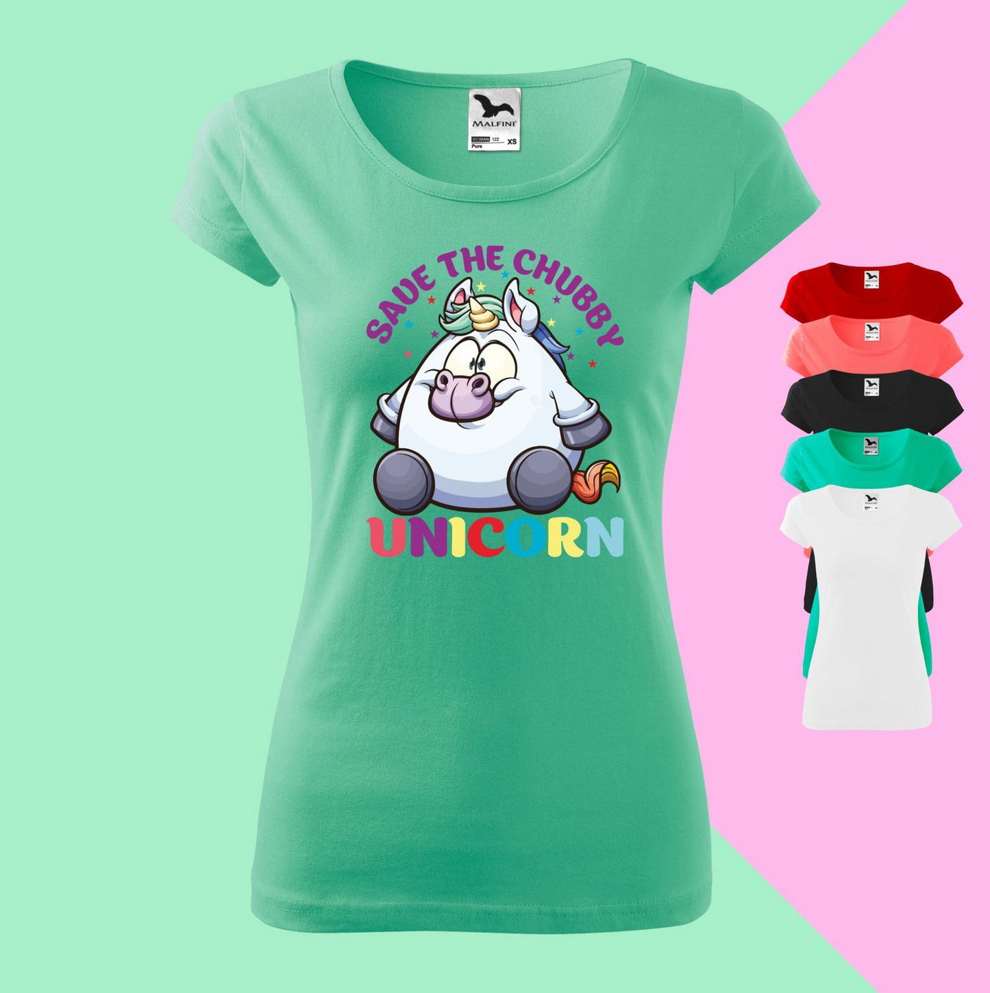 Chubby Einhorn T-shirt für Damen - Tonyshop - Chubby Einhorn T-shirt für Damen