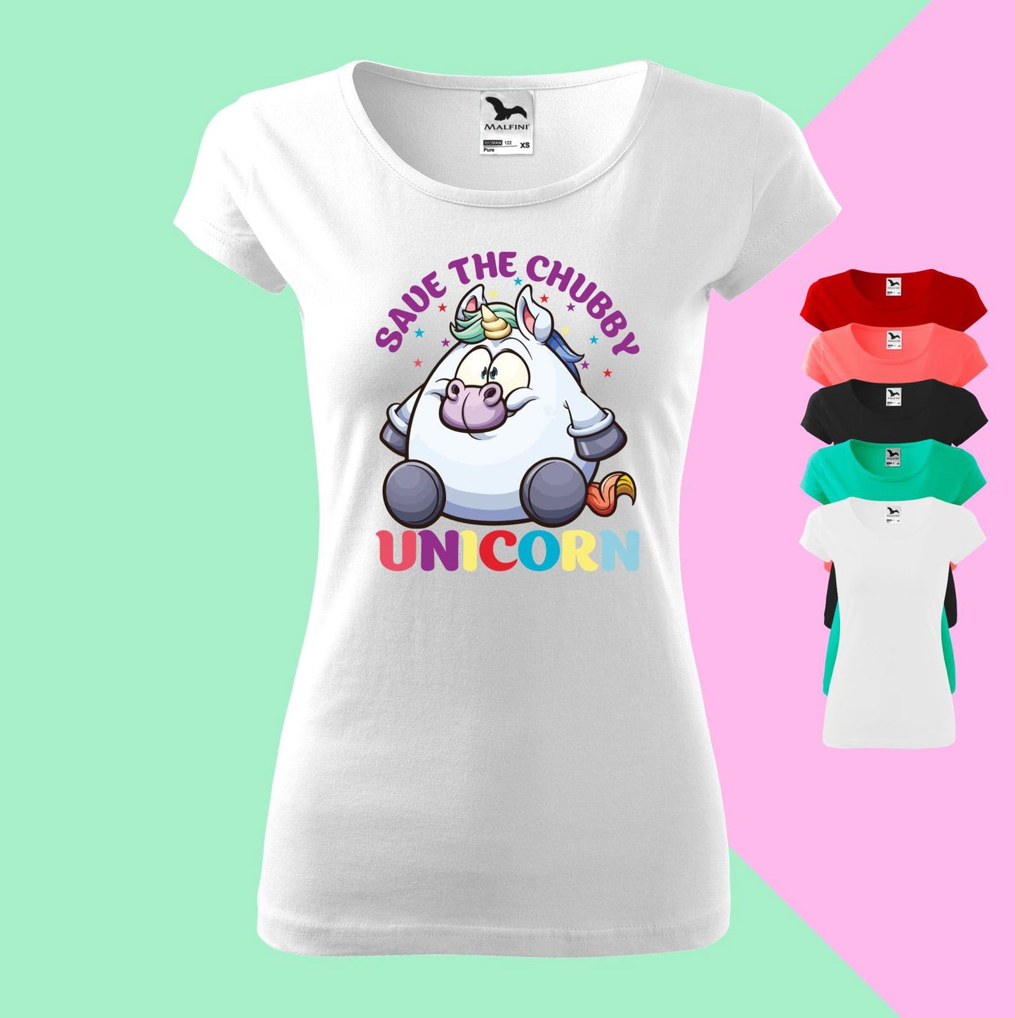 Chubby Einhorn T-shirt für Damen - Tonyshop - Chubby Einhorn T-shirt für Damen