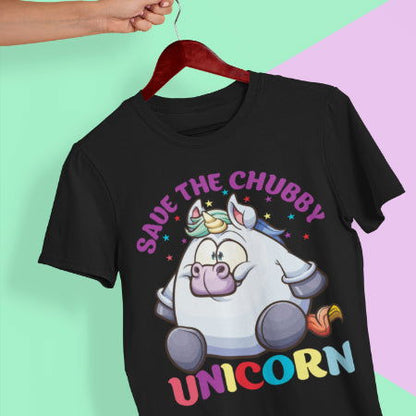 Chubby Einhorn Unisex T-shirt - Tonyshop - Chubby Einhorn Unisex T-shirt