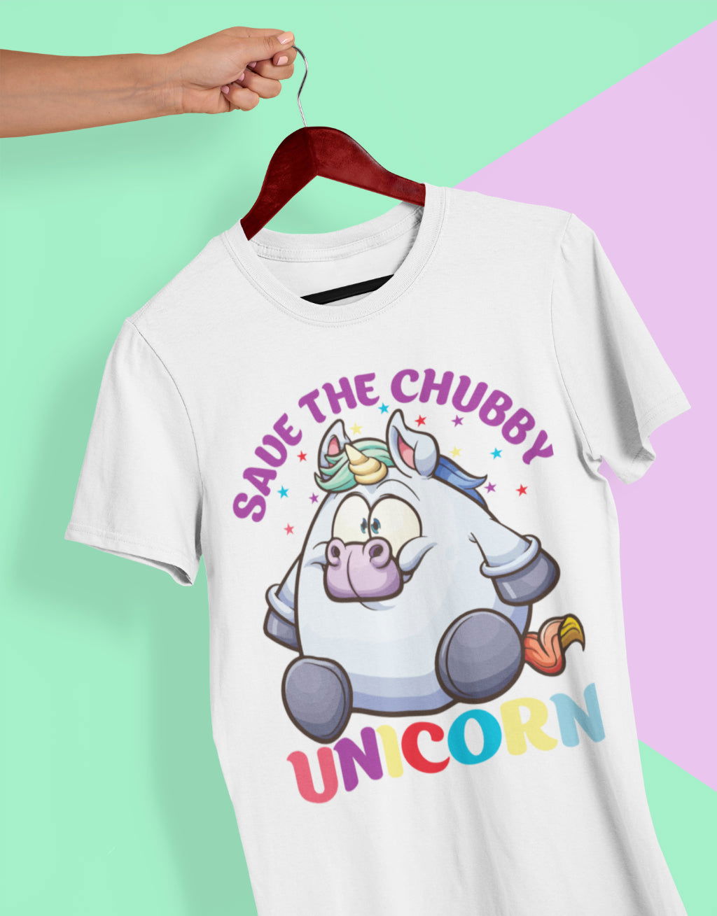 Chubby Einhorn Unisex T-shirt - Tonyshop - Chubby Einhorn Unisex T-shirt