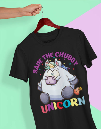 Chubby Einhorn Unisex T-shirt - Tonyshop - Chubby Einhorn Unisex T-shirt