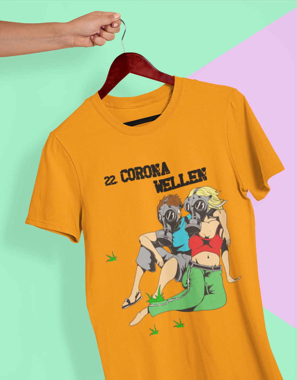 Corona wellen Unisex T-Shirt - Tonyshop - Corona wellen Unisex T-Shirt