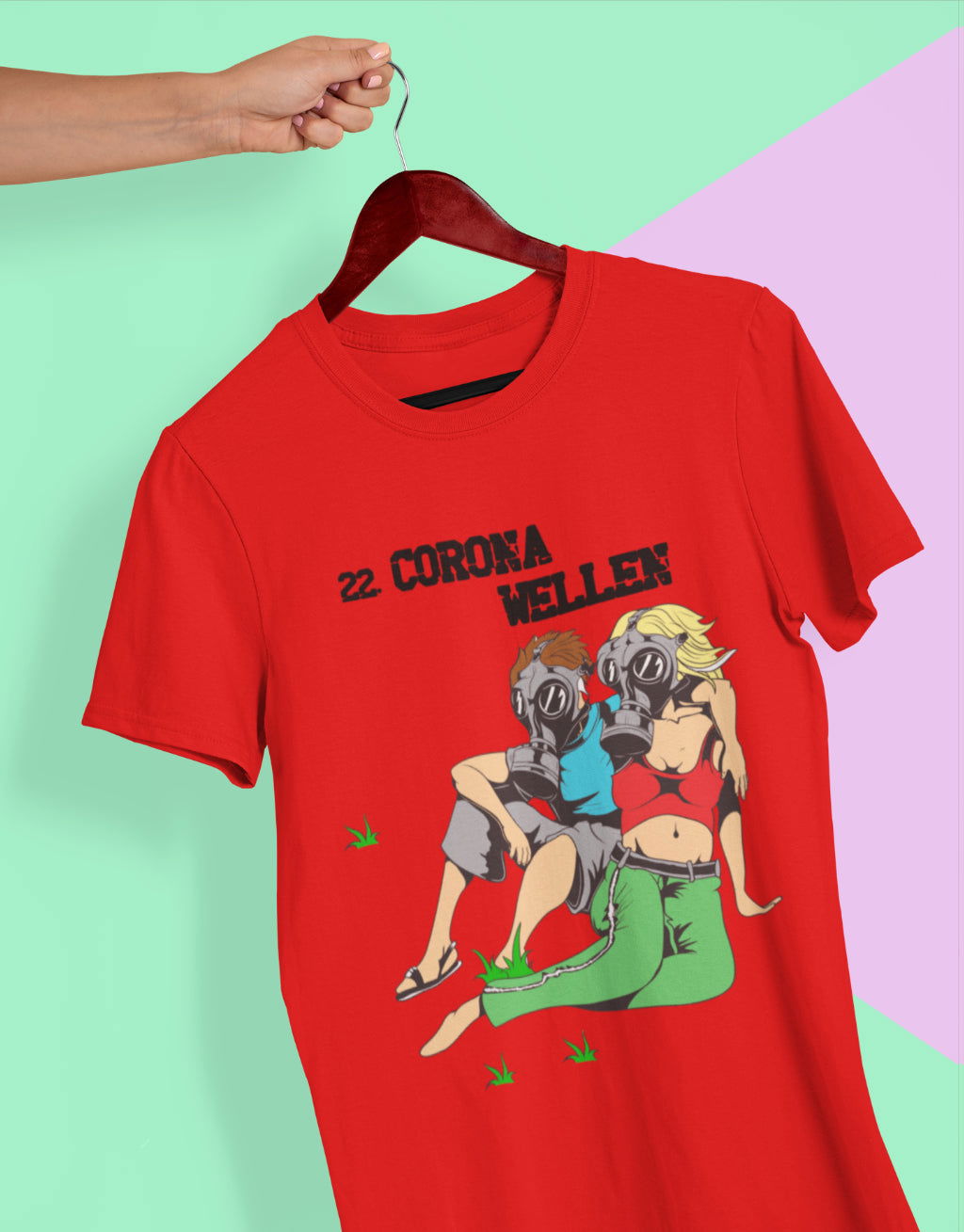 Corona wellen Unisex T-Shirt - Tonyshop - Corona wellen Unisex T-Shirt