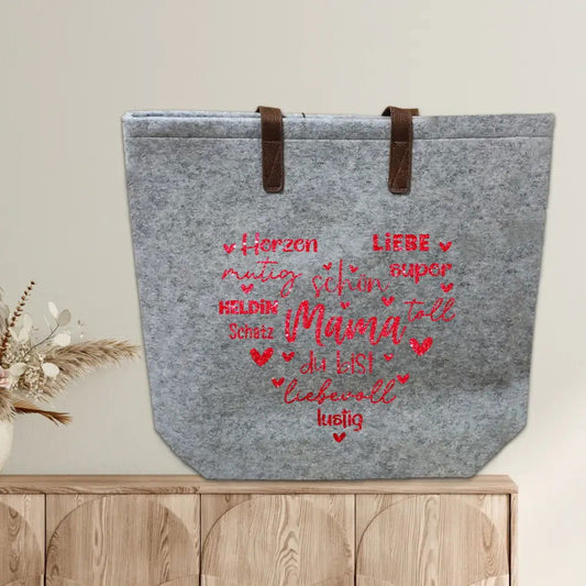 Filztasche voller Liebe: Wähle dein Muttertagsmotiv - Tonyshop - Filztasche voller Liebe: Wähle dein Muttertagsmotiv