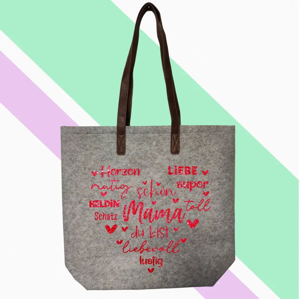 Filztasche voller Liebe: Wähle dein Muttertagsmotiv - Tonyshop - Filztasche voller Liebe: Wähle dein Muttertagsmotiv
