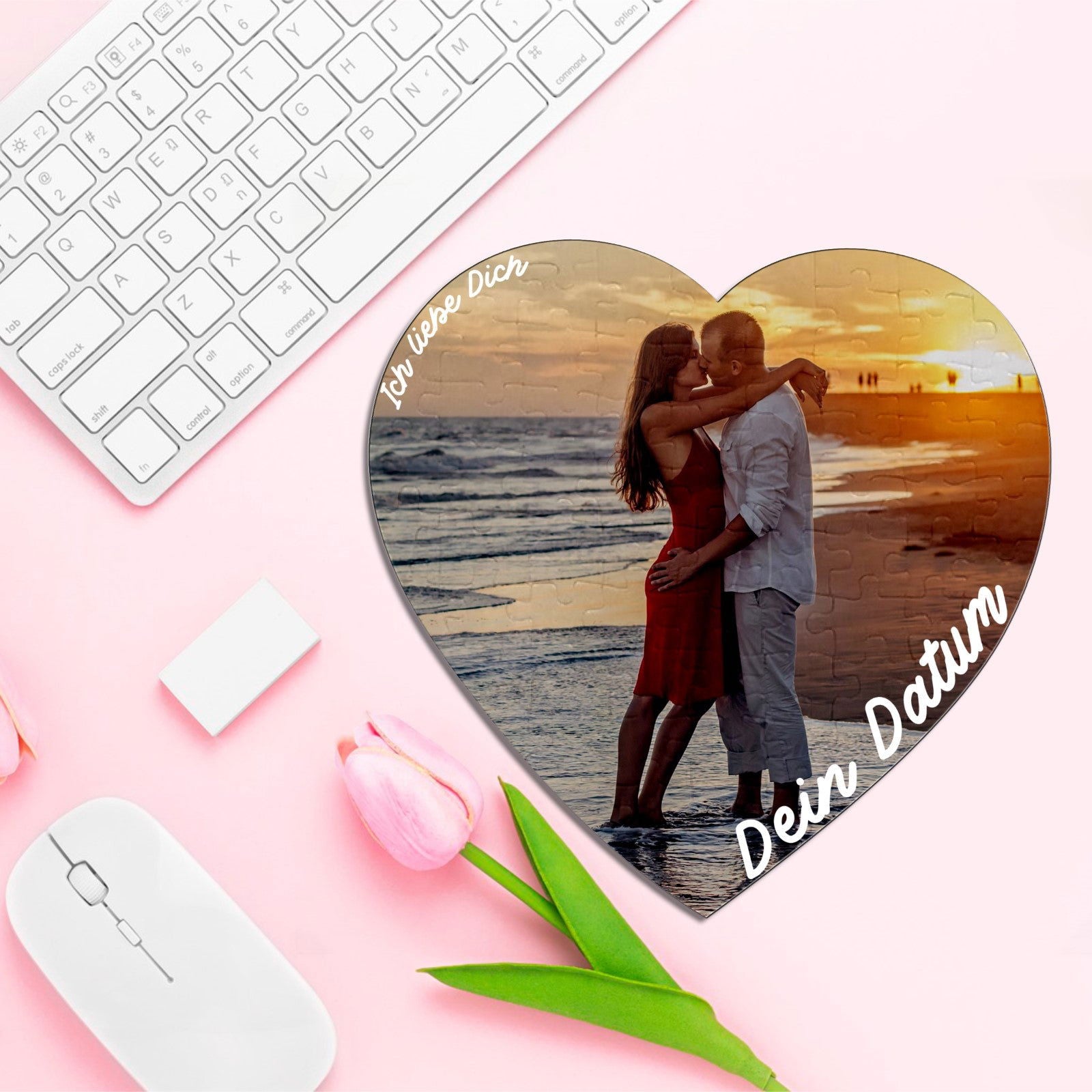 Herz Magenet Fotopuzzle als Valentinstagsgeschenk - Tonyshop - Herz Magenet Fotopuzzle als Valentinstagsgeschenk