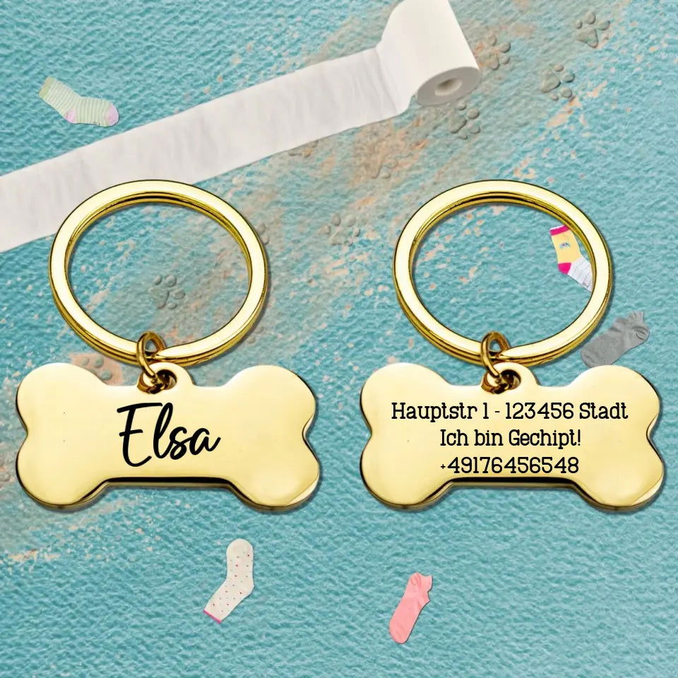 Hundemarke: Eleganz in Knochenform - Tonyshop - Hundemarke: Eleganz in Knochenform