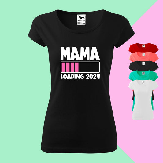 Mama loading 2024 T-Shirt für Damen - Tonyshop - Mama loading 2024 T-Shirt für Damen