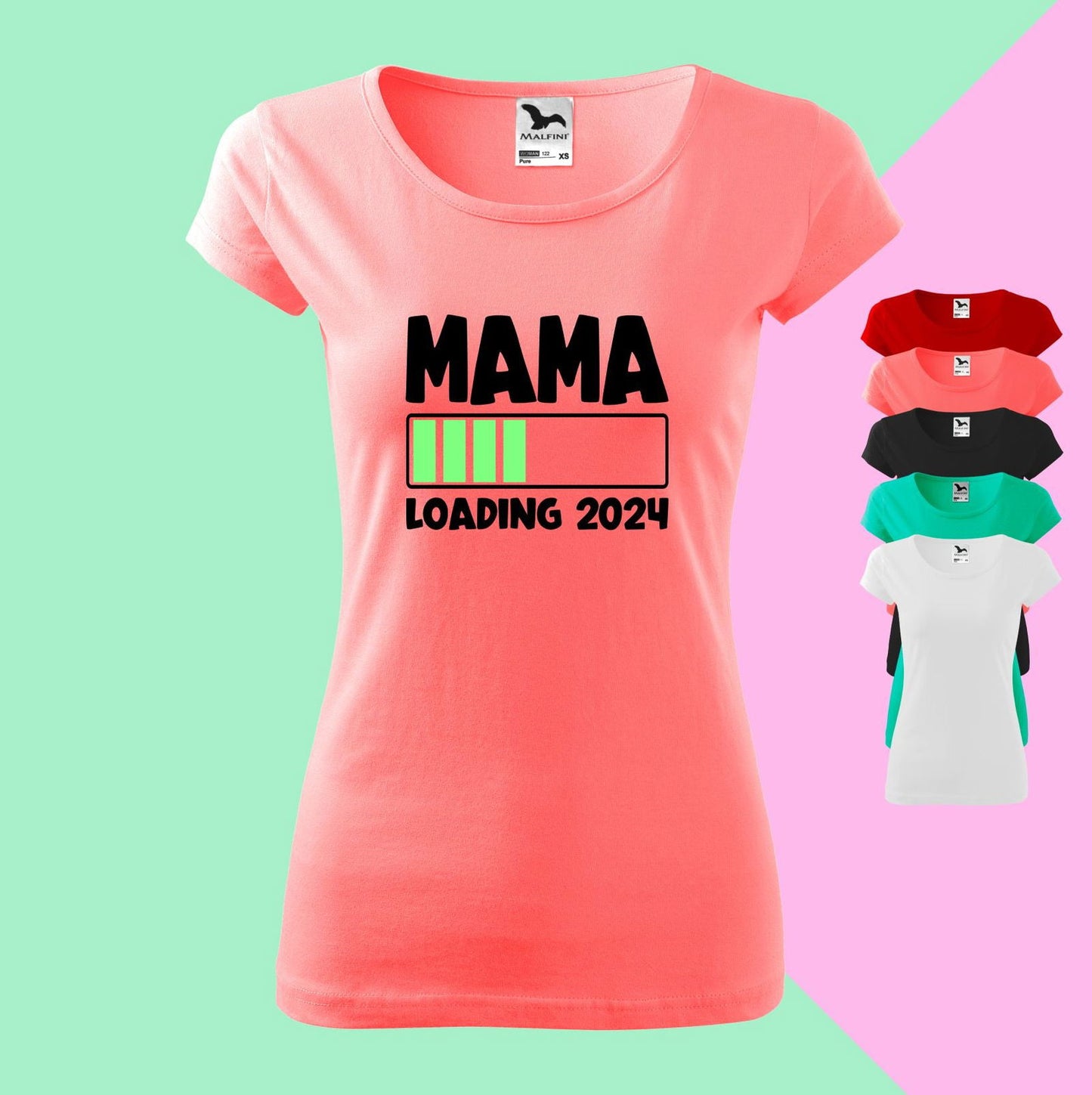 Mama loading 2024 T-Shirt für Damen - Tonyshop - Mama loading 2024 T-Shirt für Damen
