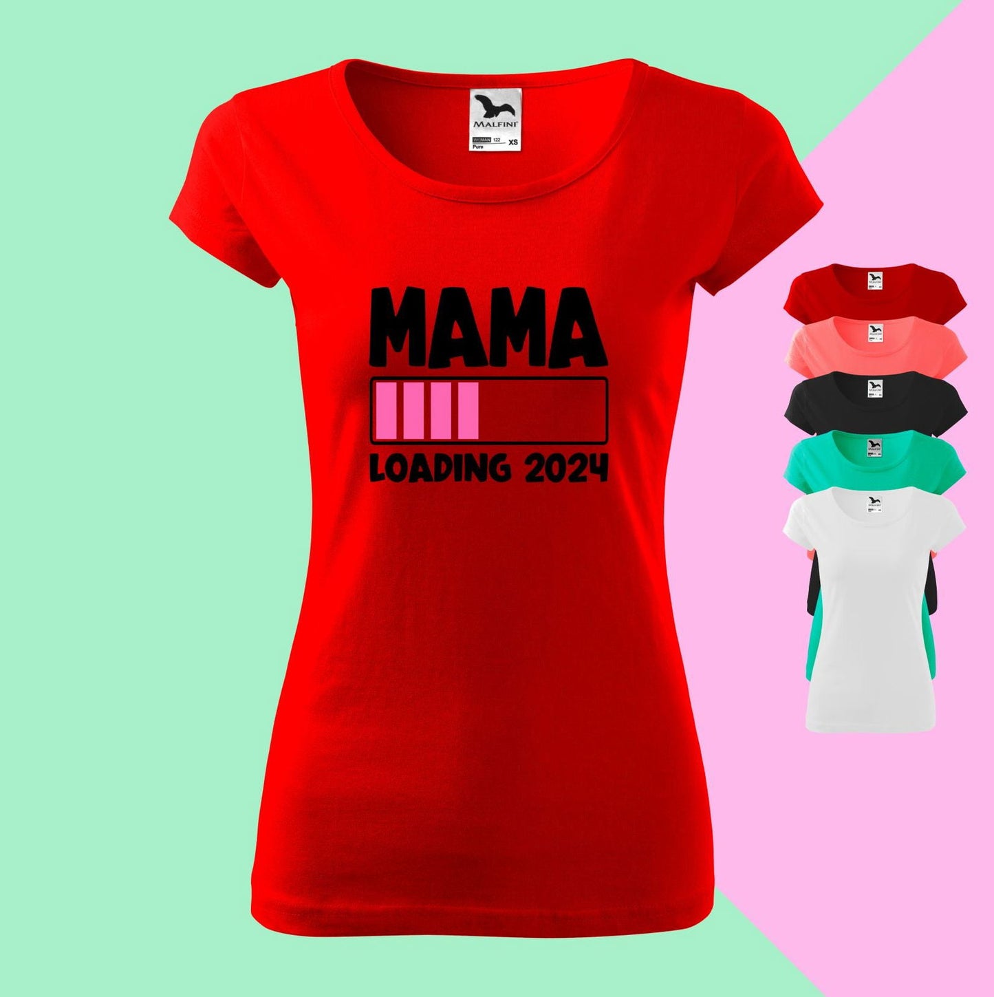 Mama loading 2024 T-Shirt für Damen - Tonyshop - Mama loading 2024 T-Shirt für Damen