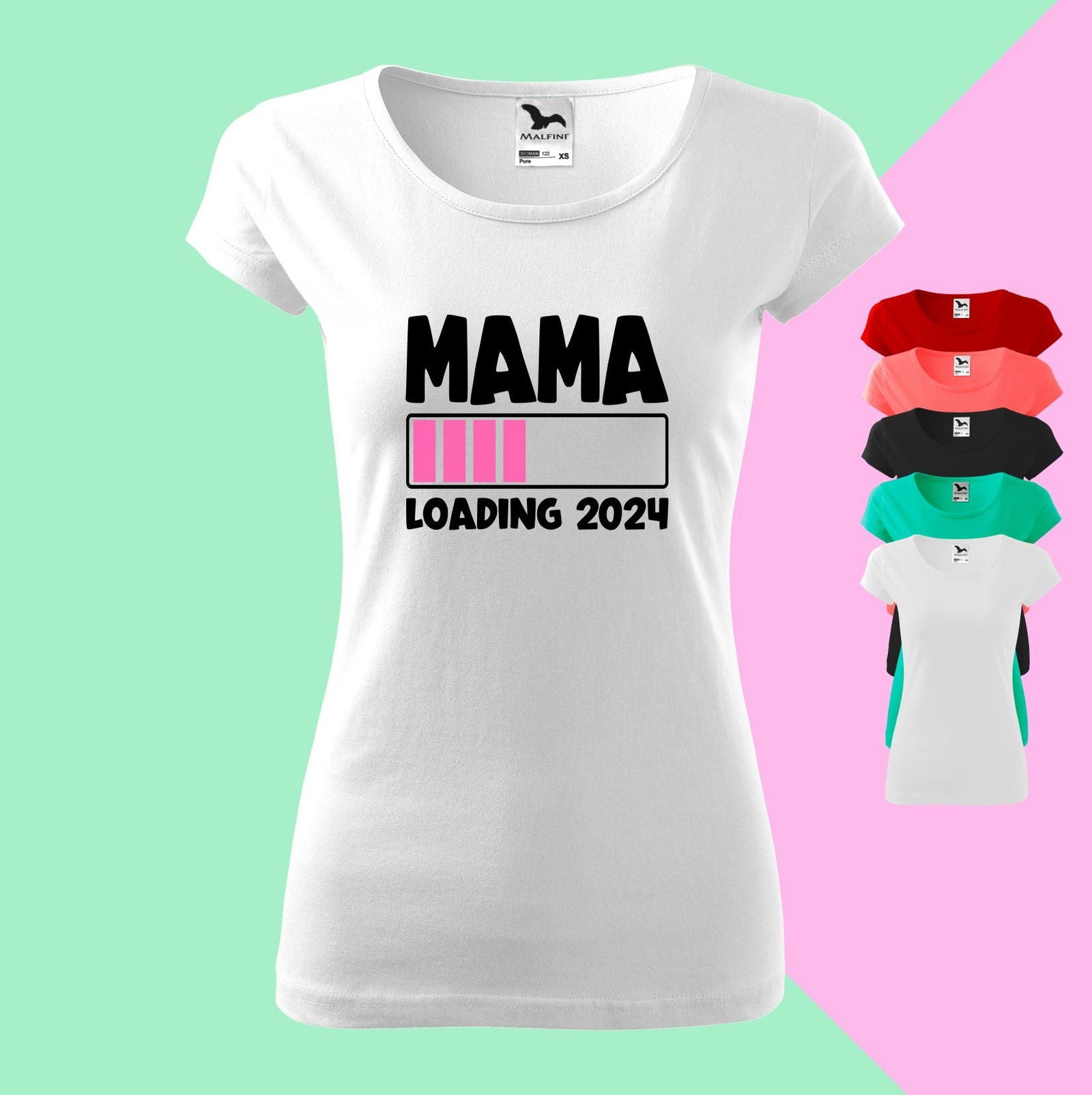 Mama loading 2024 T-Shirt für Damen - Tonyshop - Mama loading 2024 T-Shirt für Damen