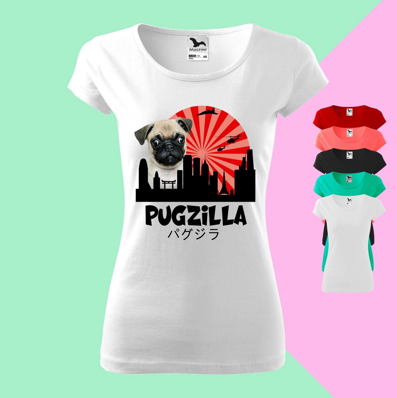 Pugzilla T-Shirt für Damen - Tonyshop - Pugzilla T-Shirt für Damen