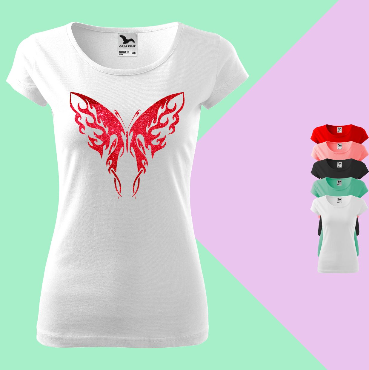 Schmetterlinge T-Shirt für Damen - Tonyshop - Schmetterlinge T-Shirt für Damen
