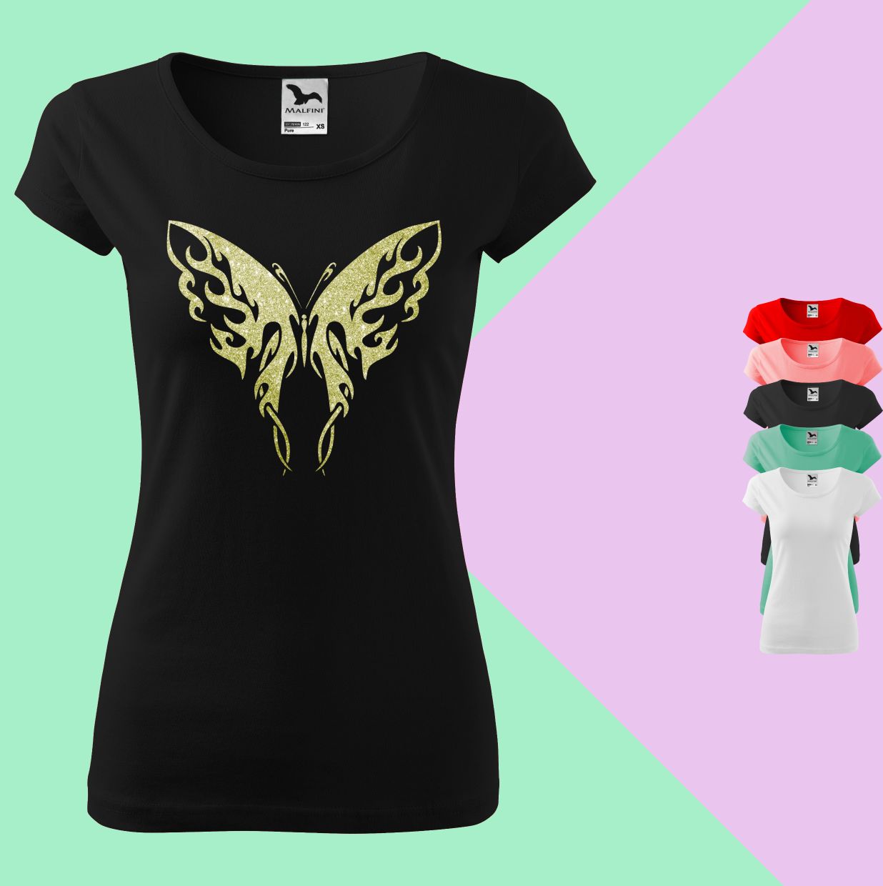 Schmetterlinge T-Shirt für Damen - Tonyshop - Schmetterlinge T-Shirt für Damen