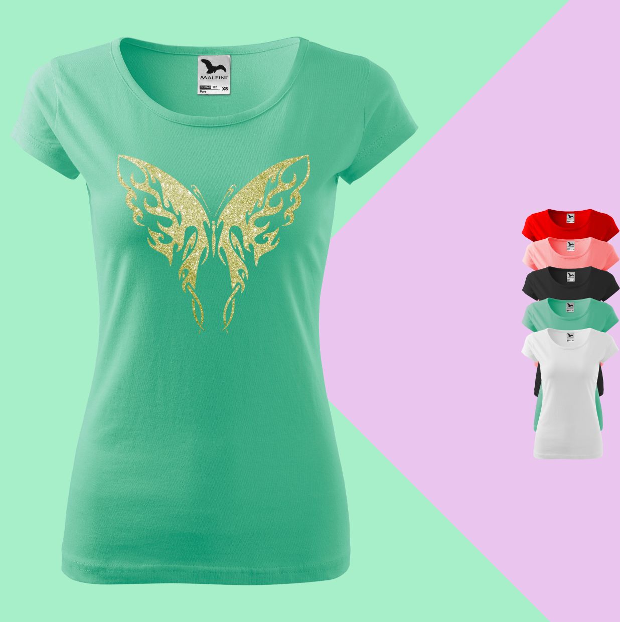 Schmetterlinge T-Shirt für Damen - Tonyshop - Schmetterlinge T-Shirt für Damen
