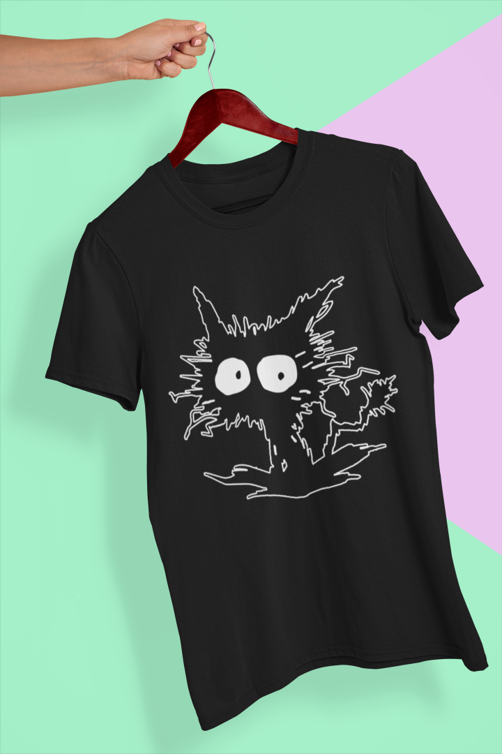 Verrückte Katze Unisex T-Shirt - Tonyshop - Verrückte Katze Unisex T-Shirt