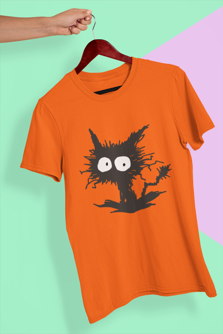 Verrückte Katze Unisex T-Shirt - Tonyshop - Verrückte Katze Unisex T-Shirt