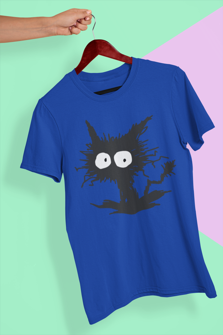 Verrückte Katze Unisex T-Shirt - Tonyshop - Verrückte Katze Unisex T-Shirt