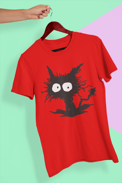 Verrückte Katze Unisex T-Shirt - Tonyshop - Verrückte Katze Unisex T-Shirt
