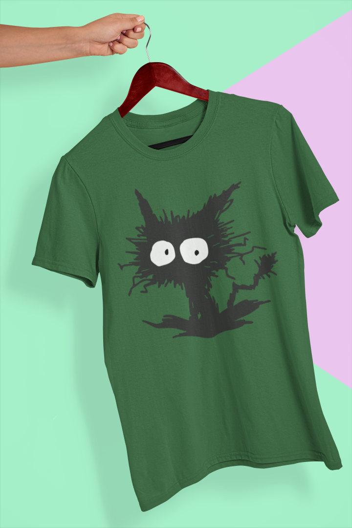 Verrückte Katze Unisex T-Shirt - Tonyshop - Verrückte Katze Unisex T-Shirt